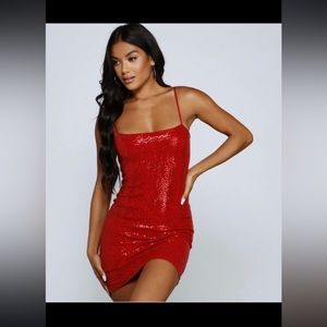 Red Sequin Windsor Dress size Medium